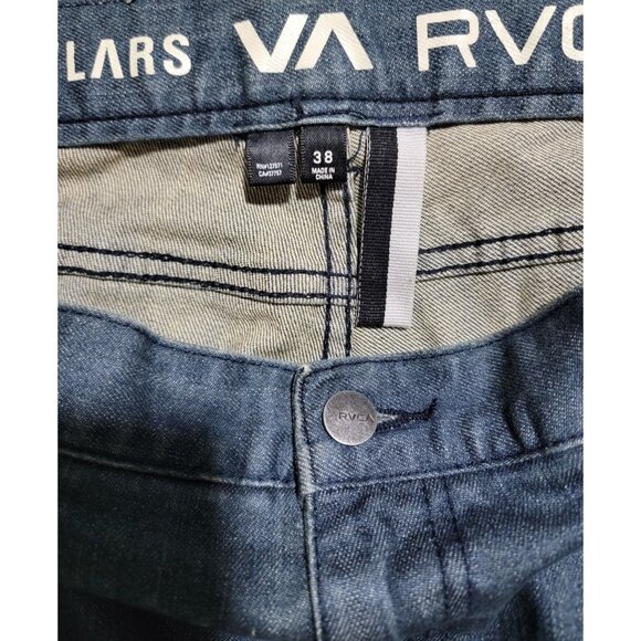 RVCA REGVLARS Straight Leg Blue Casual Denim Jeans Pants Men's 38x33 - Picture 8 of 10